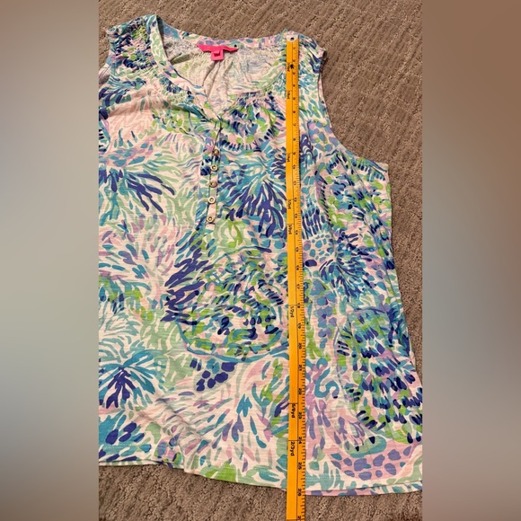 Lilly Pulitzer Vibrant Blue and Green Tank Top - Picture 5 of 5